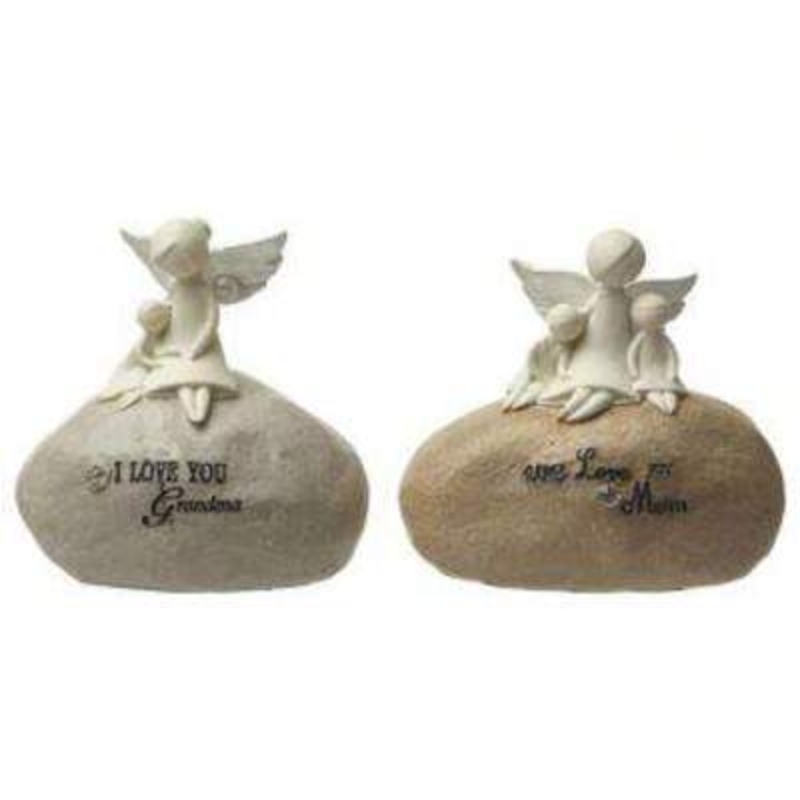 This choice of either I Love You Grandma or We Love you Mum Angels on a Stone by Heaven Sends would be the perfect Mothers Day present for a Mum or a Grandma. A lovely ornament for a Mum or a Grandma with gorgeous Angel figurines on the top and the words